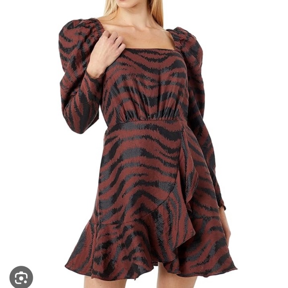 NWT Ted Baker dress Size 1 with ruffle - Picture 1 of 10